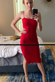 This dress is beautiful but it does fit you snuggly. Not too revealing but sexy and was perfect for the bachelorette weekend I bought it for. I would probably recommend going up a size if you don't want something very tight - Maggie S.