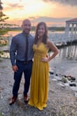 I loved this dress, it was a hit at the wedding! I'm only 5'1" and it was a bit long with heels. Definitely order on time to have it taken up if you are on the shorter side. Dress is super comfortable and flowy for the dance floor! - Tara K.