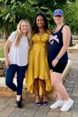 This dress is just as beautiful in person as it is in the photos. The material is nice and flows as you walk. The mustard color pops and grabs attention. Great quality! - Maria B.