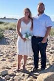 Bought this dress for our small block island ceremony, loved the design and lace and how comfortable it was. Highly recommend. - Kathryn C.