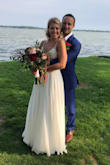 We had to postpone our big September wedding, so got this for our small lakeside ceremony. It was perfect, comfortable, and couldn't believe the price for such a beautiful dress! - Sophie M.