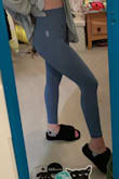 Obsessed with these leggings! Love the color and fit, the waistband is sooo flattering but not too tight. Definitely runs true to size. I need more colors! - Monica C.