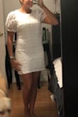 This dress is very flattering. I wore this to my wedding rehearsal and I got lots of compliments. The sleeves are beautiful I would totally recommend this dress! - Stephanie