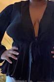 I bought an xl because the large was sold out, but it's still works (although the large would've been perfect). Its a tad bit big but my weight fluctuates so eventually I will fill it out. The material isn't as soft as I would like, but still works - Aleviyah C.