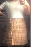 I'm super happy with this purchase as I've had trouble finding skirts that aren't too short or too long on me. The quality is amazing but I wish this was available in other colors! - Samantha B.