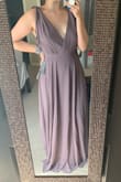 This dress is so beautiful and the quality is extremely nice!! I have to get the dress hemmed quite a bit, but I was expecting that it was going to be long. For the price though, I do not mind going somewhere for a hem. I usually am a size large in dresses and have been for the past 6 years, but I ordered a medium based on reviews and I'm glad I did! There is room to let out since a portion of it is stretchy and the way the dress falls it hides any imperfections!! Would recommend!! - Stephanie S.