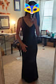 I normally wear a small and ordered a small. I have an average build and this dress fits perfectly. Thick enough to hide imperfections but tight enough to accentuate my curves. I typically have to hem dresses but the length on this was perfect with 3 ish inch heels. I am also able to wear a standard bra without the straps or cups showing. I'm amazed at how wonderfully this dress fit! - Rachel B.