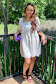 The dress is so cute, so different from all my colorful pieces! Prefect for my sons graduation, he wanted me to look like his mom lol. - Ana P.
