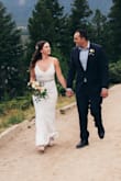 This dress was amazing and I got sooo many compliments! I added a belt to the front ($20) and people had no idea my dress wasn't a "real" wedding dress! It was slightly see through (you could see my white underwear lines from the side), but you can't tell from the pics. - Rebecca F.