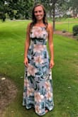 I got so many compliments on this dress! Normally I wear a small in Lulus dresses, but I read reviews that said to size up and ordered the medium. It fit perfect! It's definitely long. I'm 5'8" and wore heals and still had to get it hemmed. - Megan C.