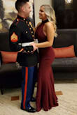 I wore this dress to a military ball and it is by far my favorite long dress I have worn. It is super comfortable, very flattering, and fits so well! The color is perfect for fall events - I received so many compliments with this dress! - Ashley G.