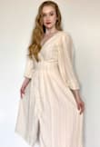 This dress is so beautiful. I saw it on an add on Instagram and I HAD to have it. Super comfortable and fits like a glove! I love the Victorian buttons and the pulled in waist. Such a romantic look! Would recommend! - Christine N.