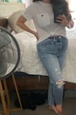 This is the perfect T and so cute with the heart. This is the second time I've bought this T-shirt. Love love love! - Julia N.