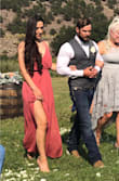 I wore this to my brother's country wedding and got a bunch of compliments on the cut & color of the dress. It was super comfortable for a hot day and I loved the details of the back of the dress! I had to tweak a few aesthetics to better suit my body type and taste, but the dress was also perfect as-is! I have a long torso, so I undid the small stitch at the chest to give the gown some more flow at the top. I also pinned up one side of the middle flap of the garment to really emphasize the leg slit. Overall, I really loved the dress and will definitely be ordering more from here! - Nicole L.