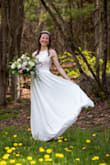Due to Coronavirus destroying our original wedding plans, I purchased this dress 10 days before our rescheduled ceremony (since my gown was held hostage at the seamstress'). It arrived super fast, and fit great. I was comfortable in it, and I looked good too! With 2.5" heels, it was still slightly touching the ground, but it had GREAT flow. Regardless, I'm so happy with my last-minute replacement wedding dress, and would recommend this to anyone else who is battling the wedding destruction that is this pandemic. Thank you Lulus for coming in clutch! - Rebecca K.