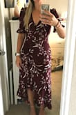 I really loved everything about this dress and it fit well when my arms were down. I planned to wear this to a fall wedding and I like to dance quite a bit. I was unable to lift my arms up and felt super restricted in the arm pit area so I did not wear it. Therefore, if you're just standing around it's a pretty dress, but if you want to move, it doesn't work well. - Sarah L.