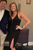 I wore this to a wedding dress rehearsal and loved it. It is so comfortable and fits like a glove. The length of the dress is nice and the higher slit brings a sexy side to it! I recommend this dress! - Abigail B.