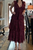 I was kind of nervous about the sizing but I went with a medium and it fit perfectly! The nice part about this dress too is you can wear a regular bra without it showing in the back or in the front. Beautiful color in person too. - Bailey D.