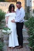 I bought this dress to wear for my wedding minimony after our original wedding was postponed due to COVID. I wanted to keep my fancy wedding dress for next year. After reading several reviews, I chose this dress for its simplicity and elegance. I also happened to be 16 weeks pregnant for the wedding so I was looking for something with a bit of stretch. This dress was absolutely perfect! It fit wonderfully and looked like a more expensive dress than it actually was. No regrets at all! - Jessica L.