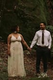 I wanted something comfortable, but glamorous for my intimate elopement, and this dress did not disappoint. My only regret is not getting it in a M rather than a S, but I was worried that it would be too big in the bra area for me. It matched everything perfectly, and I couldn't be happier. Just had a baby, so I plan on shedding a few lbs for the dress to really fit perfectly. - Arielle A.