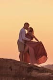 The perfect amount of sheen for a beautiful sunset photo shoot for my engagement photos! I also wore this to dinner after my engagement photos and got tons of compliments! I highly recommend! - Emma S.