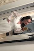 I wish I ordered a small as it was gapping a lot under my arms but it's well made. The skirt is stretchy so if you're in between a small and a medium, go small! - Alissa H.