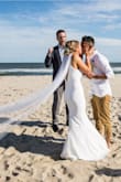 This dress was beautiful! Perfect for my mini wedding ceremony! We're having the big reception next year, but this was perfect for getting married on the beach. Came in super quick and fit perfect! I used a $17 sticky bra from target since the dress is backless and it was perfect.
The only thing I would say is you have to keep it pulled down because it kind of bunches up in the waist. If you have time to get it altered, it would look even better, but I didn't and it still looked awesome. With the money you save on this dress you can definitely splurge to get it fitted to your body! - Jord B.