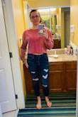 I love these! I'm not typically a fan of jeans because they're not comfortable, lol, but these are! I wear them everywhere!
They do stretch out a bit after wearing them; I could've gone down a size, but these are still good! - Cori S.