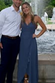 So I have this dress in the dark navy with flowers and I loved it so much I purchased it plain blue as well. It fits so nicely and is very elegant. I've never received so many compliments in a dress! Lulus never lets me down, I am forever referring everyone here. - Kate H.