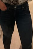 These jeans hug you just right and have a nice stretch to them without loosing the "Jean" look. I was very disappointed with the hemline though. It is not frayed & more so a straight cut with a few stray fibers here and there. I returned my first pair and the second still didn't have a frayed hem! - Abby K.