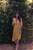 I absolutely love this dress! I love the fabric and how its sits on my body! The color is exactly how it is showed in the pictures. It is a beautiful dress overall! Probably one of my best buys from Lulus! - Shama P.