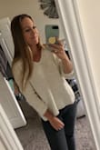 This sweater is very soft! It's oversized so size down if you want a tighter fit, I sized down and it still has the oversized fit look without me swimming in it. Sheds a little but nothing major. - Katie G.