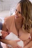 The dress is beautiful. Ordered a medium, which was a great length and fit. Definitely a "busty" dress, so will need to adjust based on your preference. I wore it for our baby girl's newborn photo shoot and it was perfection. - Jessica H.
