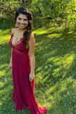 Wore this dress for a family photo shoot. It was perfect for the bohemian look I was going for. I was worried about the length but it was perfect. I maybe could have gone with a S instead of XS for more coverage of my chest but I wasn't trying to be conservative. - Hannah G.