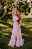 I order an xs which fit very well.  I just had a baby so my chest is larger than usual and the straps on the shoulders were snug but I want to wear it again so I purchased it not just for these pics. XS loft dresses were super baggy on me to give a reference. 26 jeans are fitting snug. It is long but for the photos didn't care, I ordered it 2 days before pictures overnight and they arrived next day. Perfect - Katherine T.