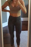 I've bought these pants in 3 different colors I love them so much! Super comfortable and soft. Holds in the waist and gives a flattering shape! The color description are misleading. These are more of a faded purple than a gray. However, I still recommend! - Janna B.