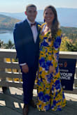 I wore this to a fall wedding in NH. I wasn't sure if the colors would seem too spring-like but I felt great. The amount of compliments I got in this dress was amazing! I got the elastic sleeves altered to be a regular sleeve and wore 3 inch heels and it was perfect. - Cicely M.