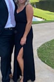 Pretty long on me but with heels it's perfect! Felt loose at the top as well but still a pretty dress! Wore to a wedding and also casually. - Lindsey T.
