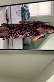 This dress is awesome and flattering - the tie waist really accentuates your figure. The only issue for me was my bust is way too big for a size medium- should have sized up but they were sold out of Large! - Kathleen K.