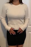 This shirt is super comfy, but slightly see-through. The sleeves are also a bit long for me, however I don't mind since it gives extra warmth. I measured my arm to be about 25 inches just in case anyone minds the extra length on the sleeves. - Genesis G.