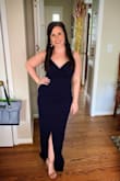 I liked this dress a lot! I struggle with sizes because my top is a lot smaller than my bottom. I did have to pin the straps to shorten them because my bra was falling out of the top since it was a little too big. I probably could've gotten a medium but as I got this dress in a time crunch I thought it looked overall pretty good - Rachel C.