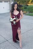 I was in a wedding during all this covid craziness so the bride just told us to get a burgundy long dress doesn't matter where from...lulu's came in to the rescue and had this beautiful dress at a good price in a week's time..it made shopping for a bridesmaid dress last minute super easy - Abigail W.