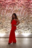 Beautiful jumpsuit! Very classy and material is so comfortable. I had my resize because it was too long. I am 5'3". For a nice dinner, wedding, recommended. - Denia G.