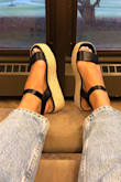 For the price, these are great. They are super comfortable and fit true to size. I did notice that the corners of the black side strap had some of the outside taken off after just one use due to being pulled from the wedge part. Other than that, I really like these. - Madison R.