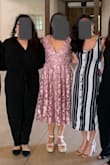 It ran little big but was able to safety pin the back to fit better. Overall the material was thick and a little scratchy. I still got lots of compliments. - Sun Y.
