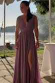 I wore this dress to my friends wedding and received so many compliments. I'm only 5'1" so I had to have it hemmed quite a bit. Got the shoes from Lulus also. - Sarah E.