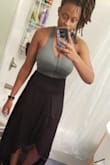 Simple yet very elegant...definitely something that you can either dress up or dress down! I really was very happy with this purchase because I'd been looking for maxi dress for a while. Lulus ftw as usual ;)
(Apologies for the bathroom selfie, but it was the best lighting in the house hehehe) - Ayana H.
