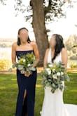 Ommgggg I wish I had more events to wear this dress too. I love it SO much and it got tons of compliments. It's super comfortable and the perfect length for someone my height. And the color is gorgeous - perfect wedding-navy. Unfortunately, I'm as flat as a board, so I had to adjust the top a couple of times. I actually got an SM as well, knowing the M would be a little loose up top but went with the M because it fit my hips a bit better. The top also rolled a couple of times (exposing the sticky strip that helps to keep it from slipping down), so I had to fix that too, but again - I'm super flat and have broad shoulders, so I think that's why this was an issue for me. Still - 5/5 stars on this dress. So super cute and I can't wait to have an excuse to wear it again! - Mahealani C.
