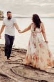 I bought this dress for my engagement pictures. It fit perfectly everywhere but the bust area. I was unable to use the clasp and had less coverage than I would have liked but it was still a beautiful dress. - Maaria L.