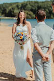 I wore this for our small beach wedding and it was perfect - - very comfortable and gorgeous! - Tara J.